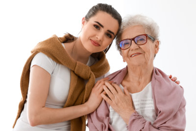 woman and senior woman having a photo together