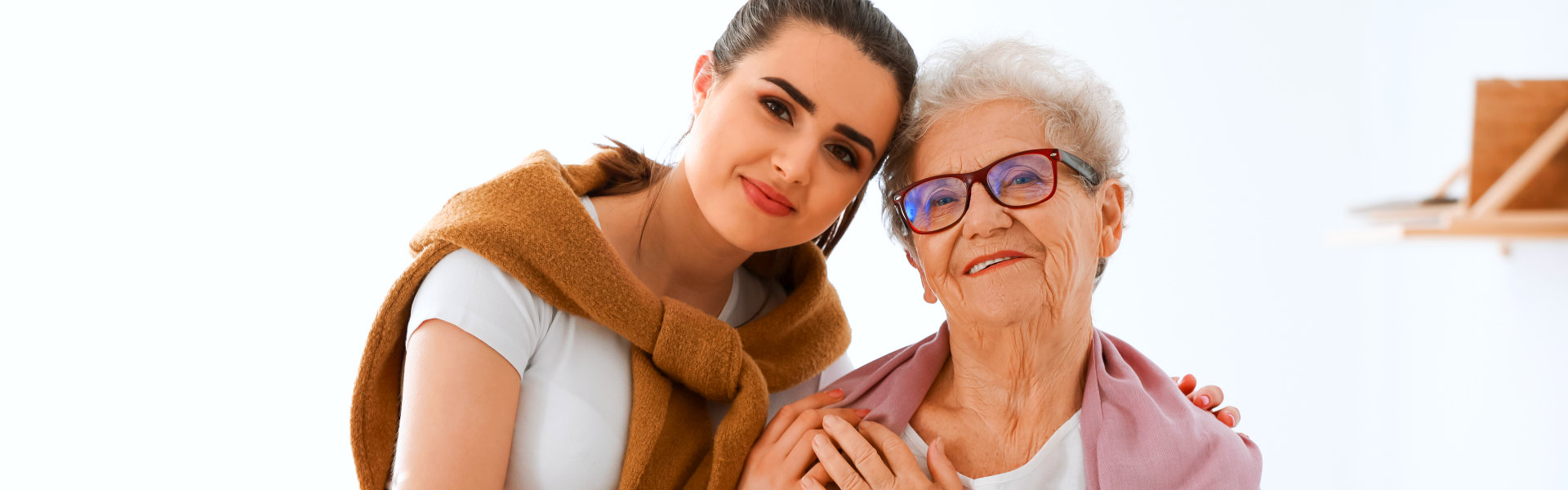 woman and senior woman having a photo together